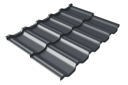 Металлочерепица модульная Квинта Uno Grand Line c 3D резом 0,5 Rooftop Matte RAL 7024 мокрый асфальт купить в Сыктывкаре