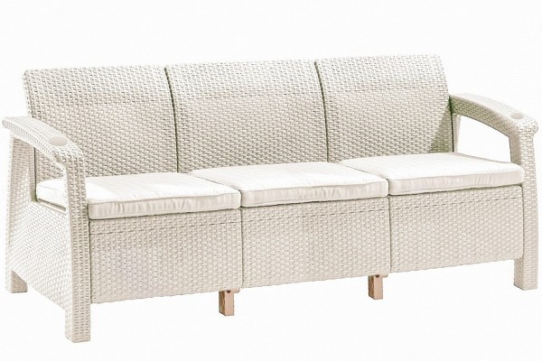 Трёхместный диван  Yalta Sofa 3 Seat белый купить в Сыктывкаре