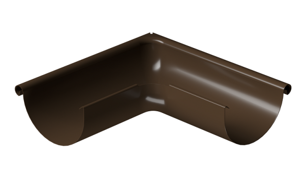 Угол внешний 90° D125 Döcke STAL PREMIUM Каштан, (RAL 8017) купить в Сыктывкаре