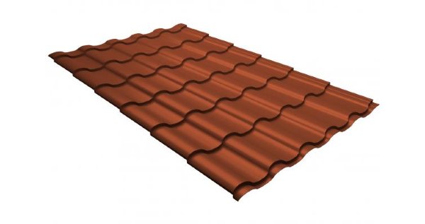 Металлочерепица кредо GL 0,5 GreenСoat Pural RR 750 кирпично-красный (RAL 8004 терракота) купить в Сыктывкаре