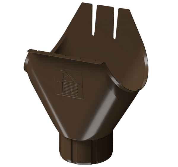 Воронка желоба D125 Döcke STAL PREMIUM Каштан, (RAL 8017) купить в Сыктывкаре