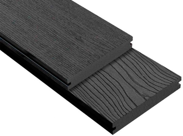 Террасная доска ДПК Outdoor 3D полнотелая STORM/OCEAN BLACK черная купить в Сыктывкаре