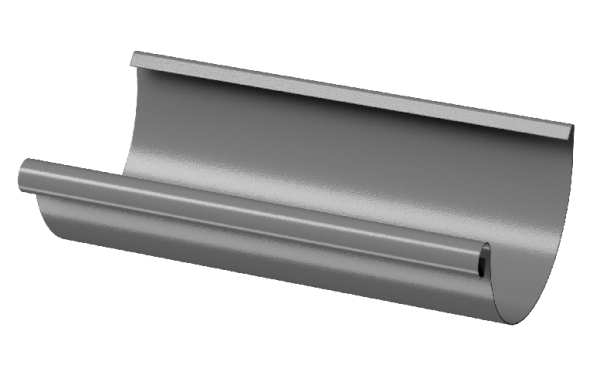 Желоб полукруглый D125 3 м Döcke STAL PREMIUM Графит, (RAL 7024) купить в Сыктывкаре