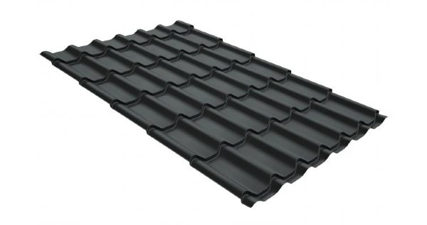 Металлочерепица классик GL 0,5 GreenCoat Pural Matt RR 23 темно-серый (RAL 7024 мокрый асфальт) купить в Сыктывкаре