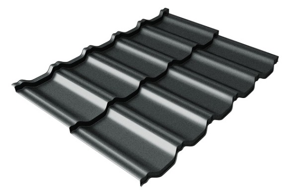Металлочерепица модульная Квинта Uno Grand Line c 3D резом 0,5 GreenСoat Pural Matt RR2Н3 (RAL 7016 антрацитово-серый) купить в Сыктывкаре