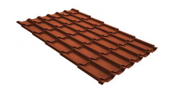 Металлочерепица классик GL 0,5 GreenCoat Pural RR 750 кирпично-красный (RAL 8004 терракота) купить в Сыктывкаре