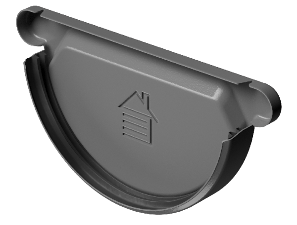 Заглушка желоба D125 Döcke STAL PREMIUM Графит, (RAL 7024) купить в Сыктывкаре