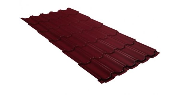 Металлочерепица квинта плюс GL 0,5 Satin RAL 3005 красное вино купить в Сыктывкаре