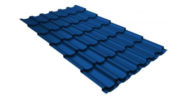 Металлочерепица квинта плюс GL 0,5 Satin RAL 5005 сигнальный синий купить в Сыктывкаре