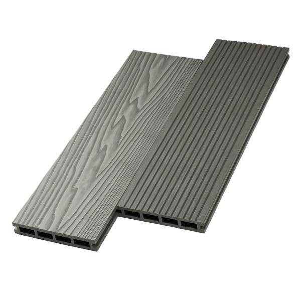 Террасная доска ДПК NanoWood двусторонняя New 3D тиснение + вельвет Серый купить в Сыктывкаре