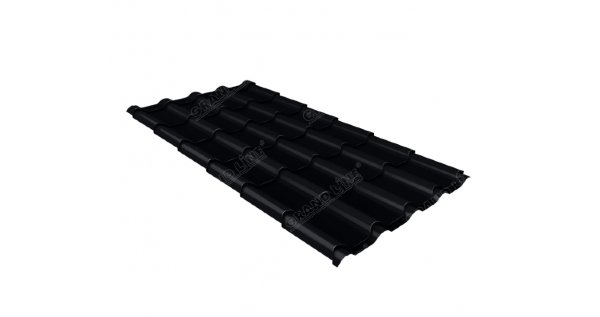 Металлочерепица камея 0,45 Drap RAL 9005 черный купить в Сыктывкаре