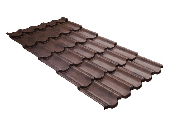 Металлочерепица квинта плюс с  3D резом 0,45 Safari Twincolor Brown купить в Сыктывкаре