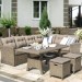 Комплект мебели AFINA плетеной из иск. ротанга AFM-307B Beige купить в Сыктывкаре