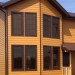 Фиброцементный сайдинг Latonit Красное дерево (RAL 8001/8008) купить в Сыктывкаре
