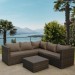 Комплект мебели AFINA плетеной из иск. ротанга YR825A Brown/Beige купить в Сыктывкаре