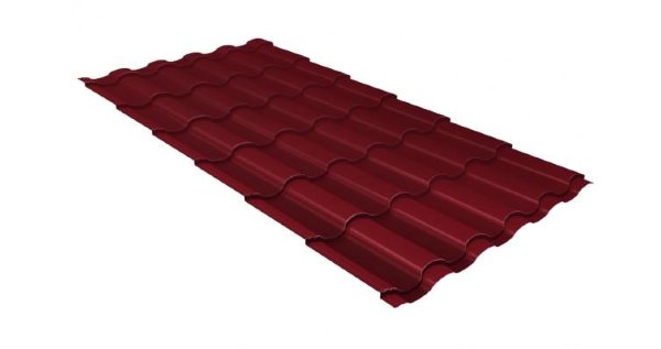 Металлочерепица кредо 0,5 Satin RAL 3005 красное вино купить в Сыктывкаре