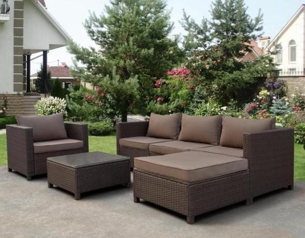 Комплект мебели AFINA плетеной из иск. ротанга YR821A Brown/Beige купить в Сыктывкаре