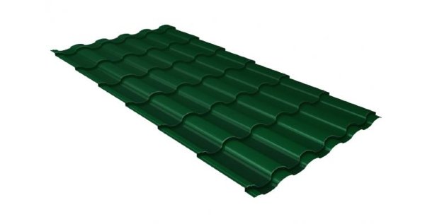 Металлочерепица кредо 0,5 Satin RAL 6005 зеленый мох купить в Сыктывкаре