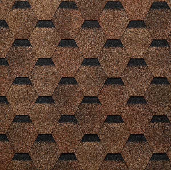 Гибкая черепица EURASIA Docke, Коллекция ШЕСТИГРАННИК Светло-коричневый купить в Сыктывкаре