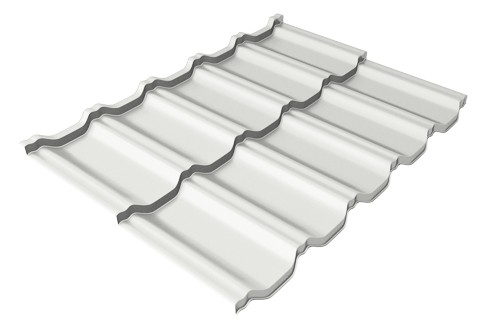 Металлочерепица модульная Квинта Uno Grand Line c 3D резом 0,5 Satin RAL 9003 сигнальный белый купить в Сыктывкаре