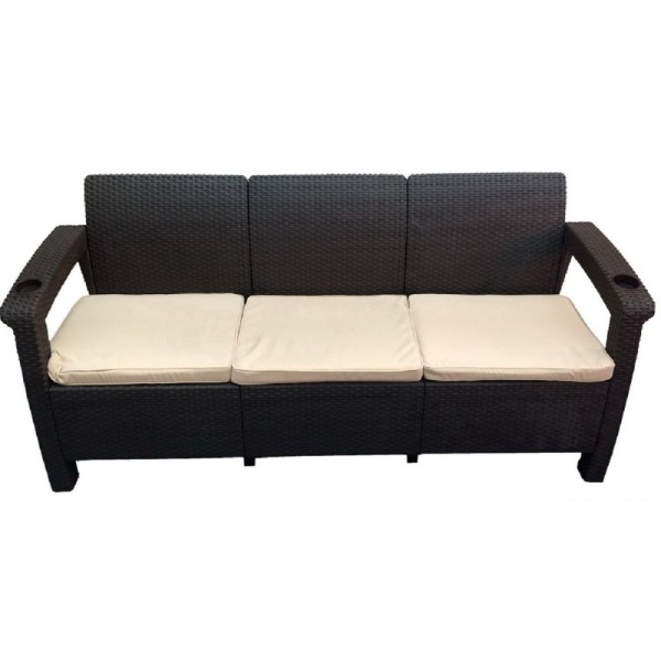 Трёхместный диван  Yalta Sofa 3 Seat венге купить в Сыктывкаре