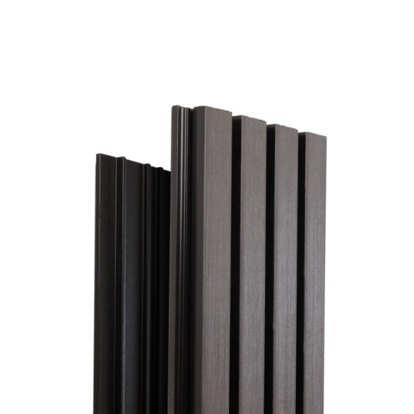 Фасадная доска Ecodecking Техно реечная 200х26х3000 Графит купить в Сыктывкаре