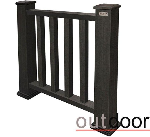 Ограждение из ДПК Outdoor Классик 3D STORM чёрный купить в Сыктывкаре
