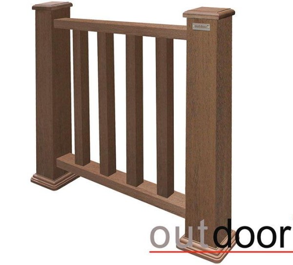 Ограждение из ДПК Outdoor Классик 3D STORM коричневый микс купить в Сыктывкаре
