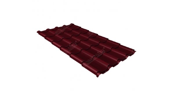 Металлочерепица камея 0,5 Satin RAL 3005 красное вино купить в Сыктывкаре