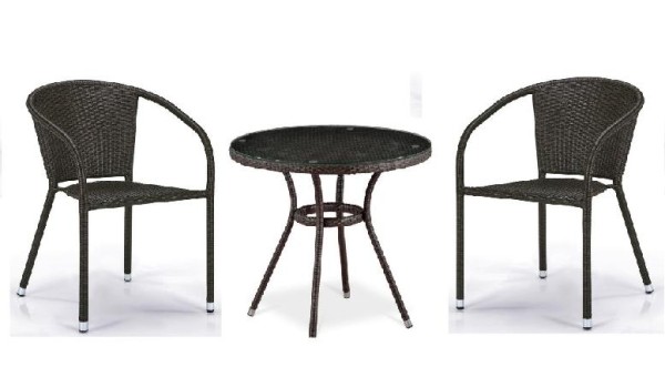 Комплект плетеной мебели AFINA из иск. ротанга Асоль-7 T282ANT/Y137C-W53 Brown 2Pcs купить в Сыктывкаре