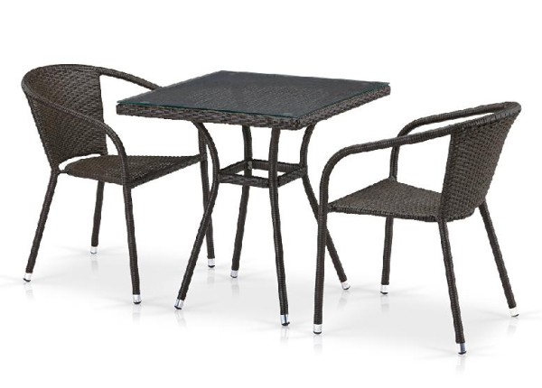 Комплект плетеной мебели AFINA из иск. ротанга T282BNT/Y137C-W53 Brown 2Pcs купить в Сыктывкаре