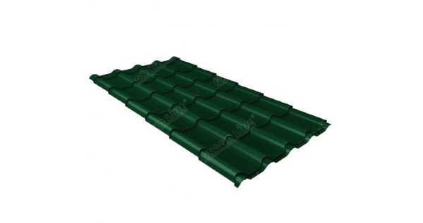 Металлочерепица камея 0,5 Satin RAL 6005 зеленый мох купить в Сыктывкаре