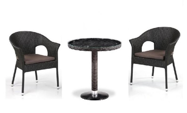 Комплект плетеной мебели AFINA из иск. ротанга T601/Y79A-W53 Brown 2Pcs купить в Сыктывкаре