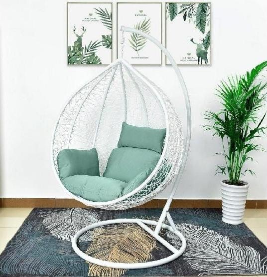 Кресло Подвесное из искусственного ротанга AFM-168A-XL White/Green купить в Сыктывкаре
