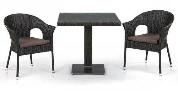 Комплект плетеной мебели AFINA из иск. ротанга T605SWT/Y79A-W53 Brown 2Pcs купить в Сыктывкаре