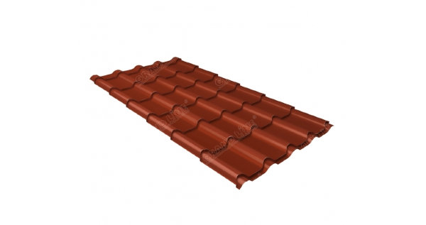 Металлочерепица камея 0,5 Satin RAL 8004 терракота купить в Сыктывкаре
