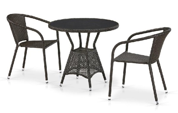 Комплект плетеной мебели AFINA из иск. ротанга T707ANS/Y137C-W53 Brown 2Pcs купить в Сыктывкаре