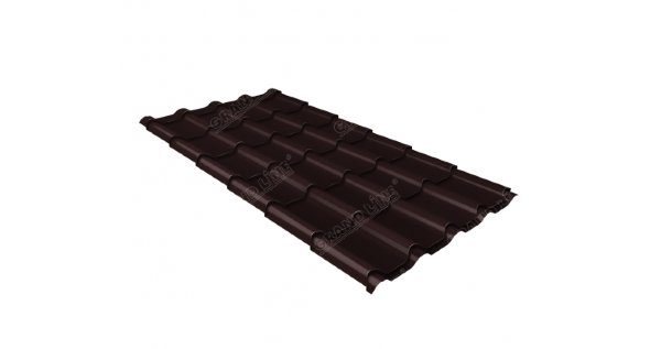 Металлочерепица камея 0,5 Satin RAL 8017 шоколад купить в Сыктывкаре