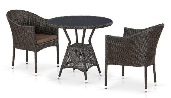 Комплект плетеной мебели AFINA из иск. ротанга T707ANS/Y350-W53 Brown 2Pcs купить в Сыктывкаре