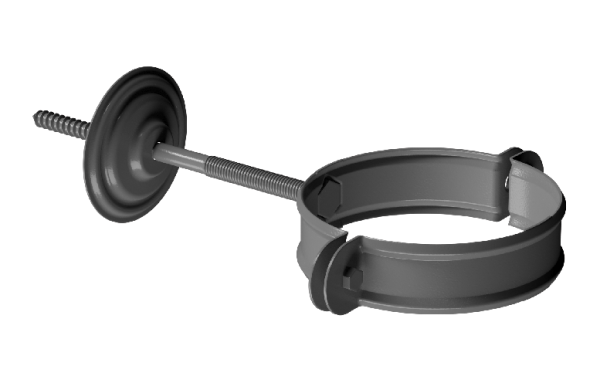 Хомут трубы D90 Döcke STAL PREMIUM Графит, (RAL 7024) купить в Сыктывкаре
