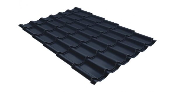 Металлочерепица классик 0,5 Satin RAL 7024 мокрый асфальт купить в Сыктывкаре