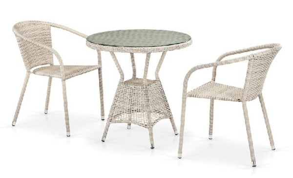Комплект плетеной мебели AFINA из иск. ротанга T705ANT/Y137C-W85 Latte 2Pcs купить в Сыктывкаре