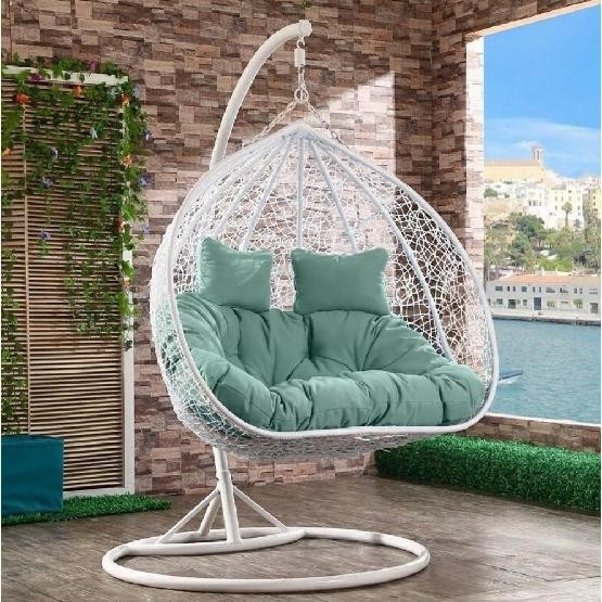 Кресло Подвесное из искусственного ротанга AFM-109A White/Green купить в Сыктывкаре