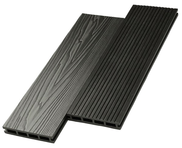Террасная доска ДПК NanoWood двусторонняя New 3D тиснение + вельвет Графит купить в Сыктывкаре