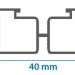 Лага алюминиевая KRONEX 40x15x3000 мм опорная Slim купить в Сыктывкаре