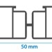 Лага алюминиевая KRONEX 50x25x3000 мм несущая купить в Сыктывкаре