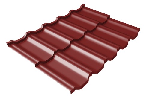 Металлочерепица модульная Квинта Uno Grand Line c 3D резом 0,5 Satin RAL 3011 коричнево-красный купить в Сыктывкаре