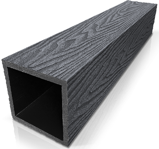 Столб ДПК 3D GardenParkett фактура дерева Графит купить в Сыктывкаре
