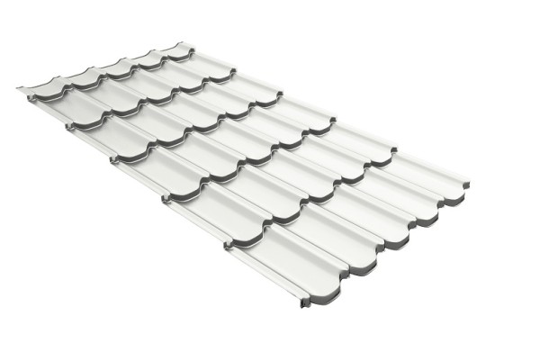 Металлочерепица квинта плюс с 3D резом 0,5 Satin RAL 9003 сигнальный белый купить в Сыктывкаре